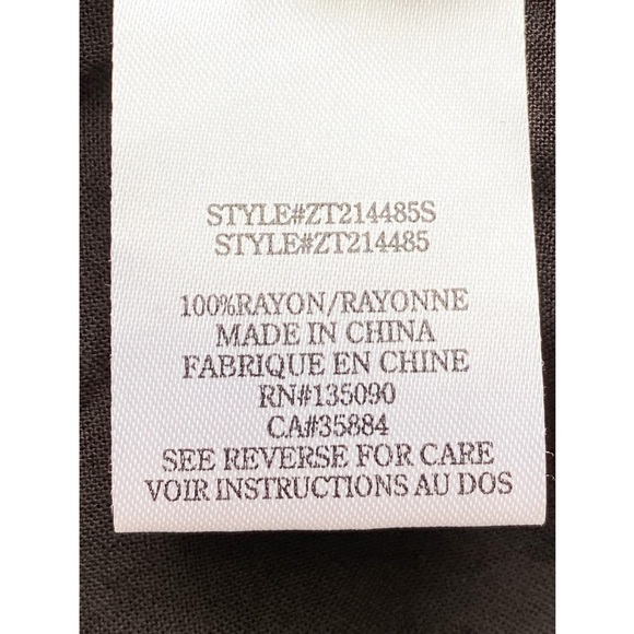 Z Supply Mazzy‎ Stamped Button Front Balloon Sleeve Blouse Top, Black - Size M - Picture 11 of 11